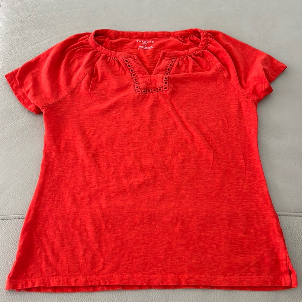 Talbots Petite Orange Top
